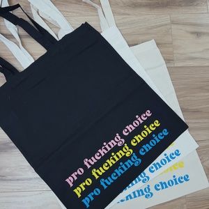 Pro choice Tote Bag, Feminist, pansexual pride colors multipurpose reusable bag